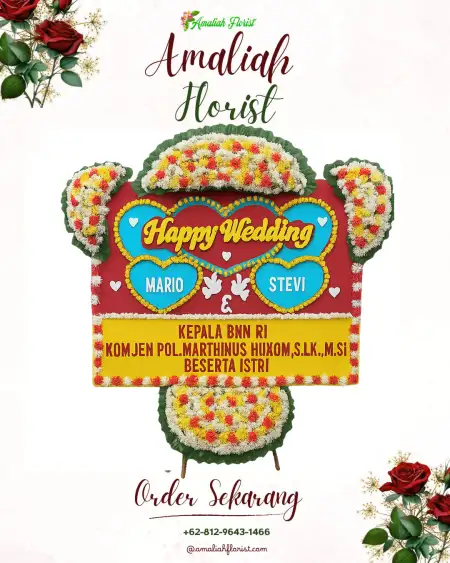Papan Bunga Pernikahan Tajen